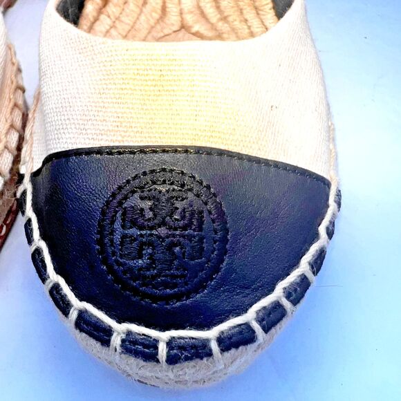 Tory Burch Sandal Women 8M Wedge Espadrilles Ankle Strap Color Block Cruise + - Picture 13 of 16